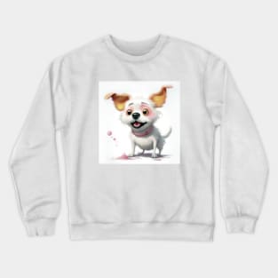 cute dog and bubble gum Crewneck Sweatshirt